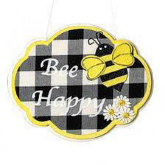 Bee Happy sign - CancreekDesigns