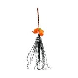 Sparkling Halloween Glitter Twig Witch Broom - 24 Inches of Enchanting Charm-56550ORBK - CancreekDesigns