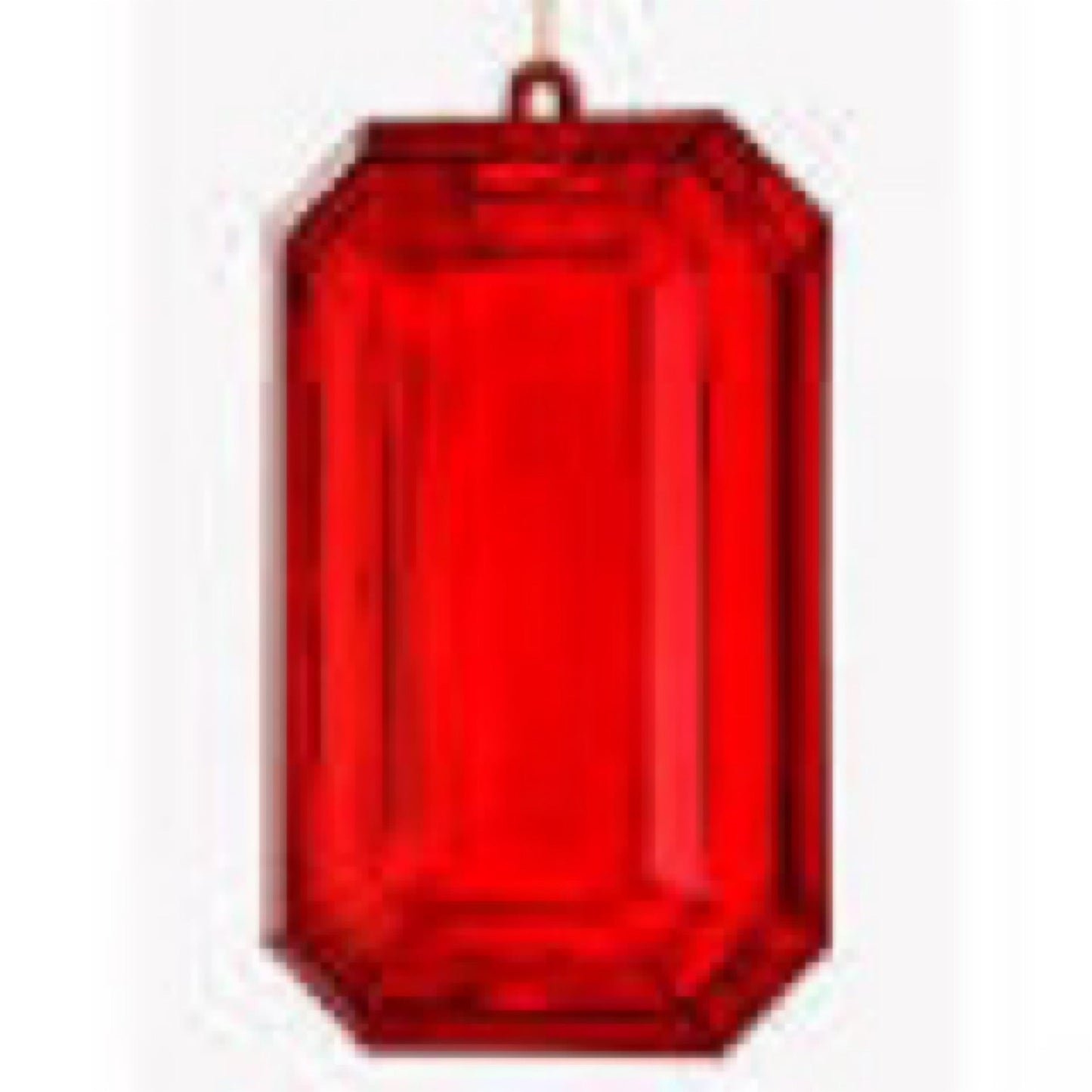 9 inch acrylic emerald cut, gem red - CancreekDesigns