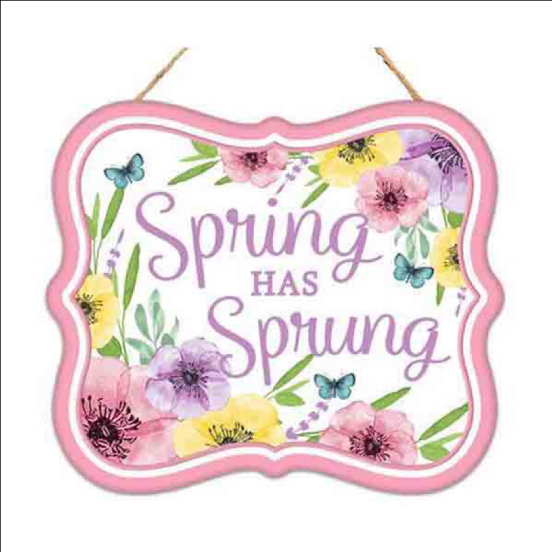 metal "spring has sprung" sign - CancreekDesigns