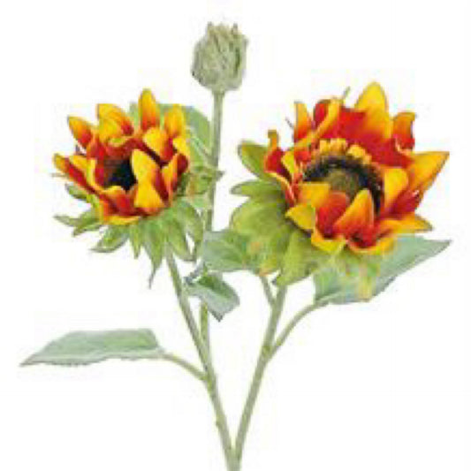 Sunflower x2 18 inches orange/rust - CancreekDesigns