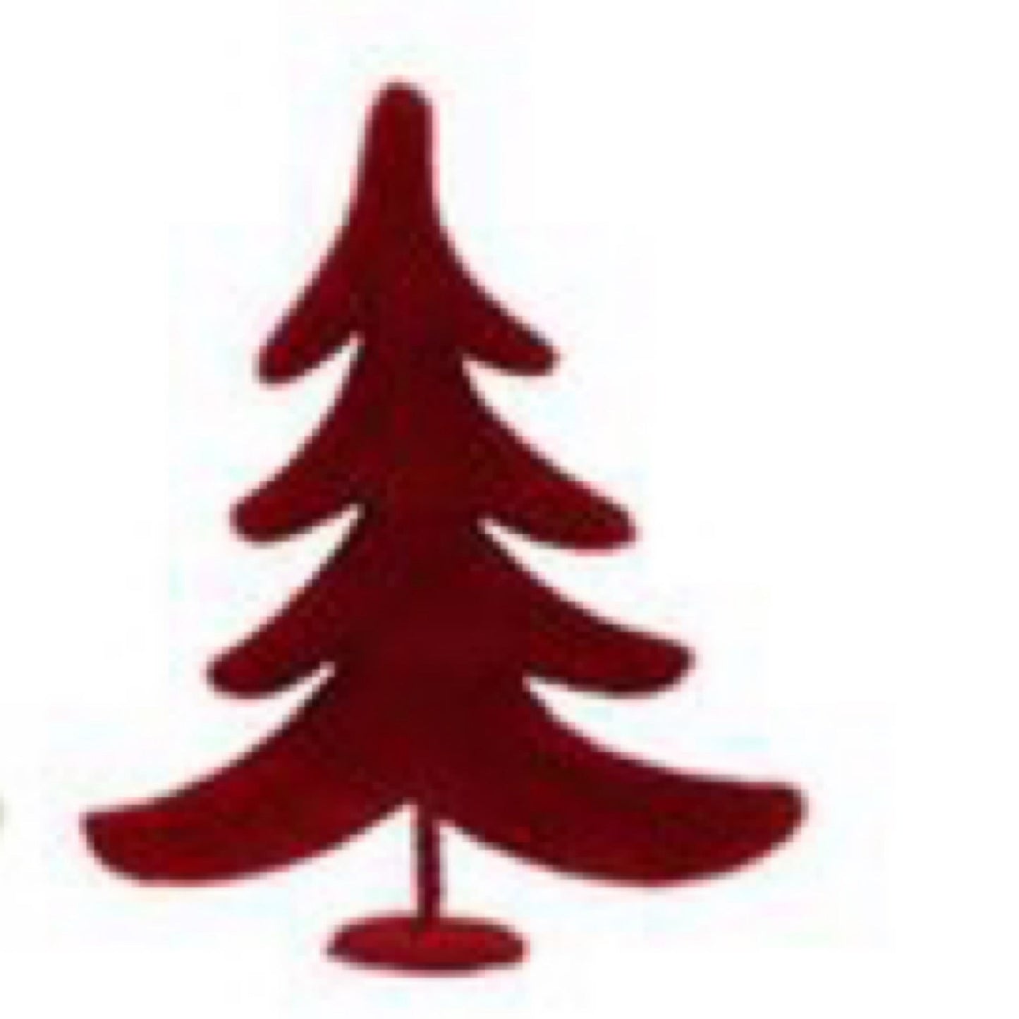 Red flocked seven for Christmas tree - CancreekDesigns