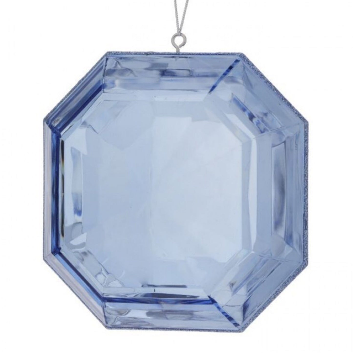 6” Acrylic Square Precious Gem Ornament Light blue - CancreekDesigns