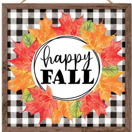 Happy Fall with leaf sign - CancreekDesigns