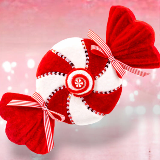 14” red peppermint candy ornament - CancreekDesigns