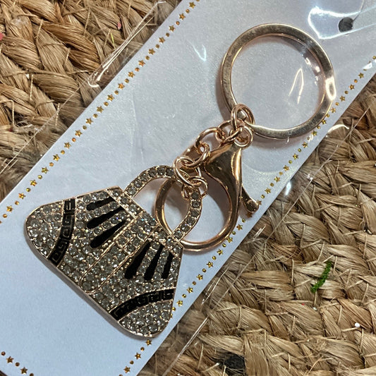 Purse shaped key chain; various colors - CancreekDesigns