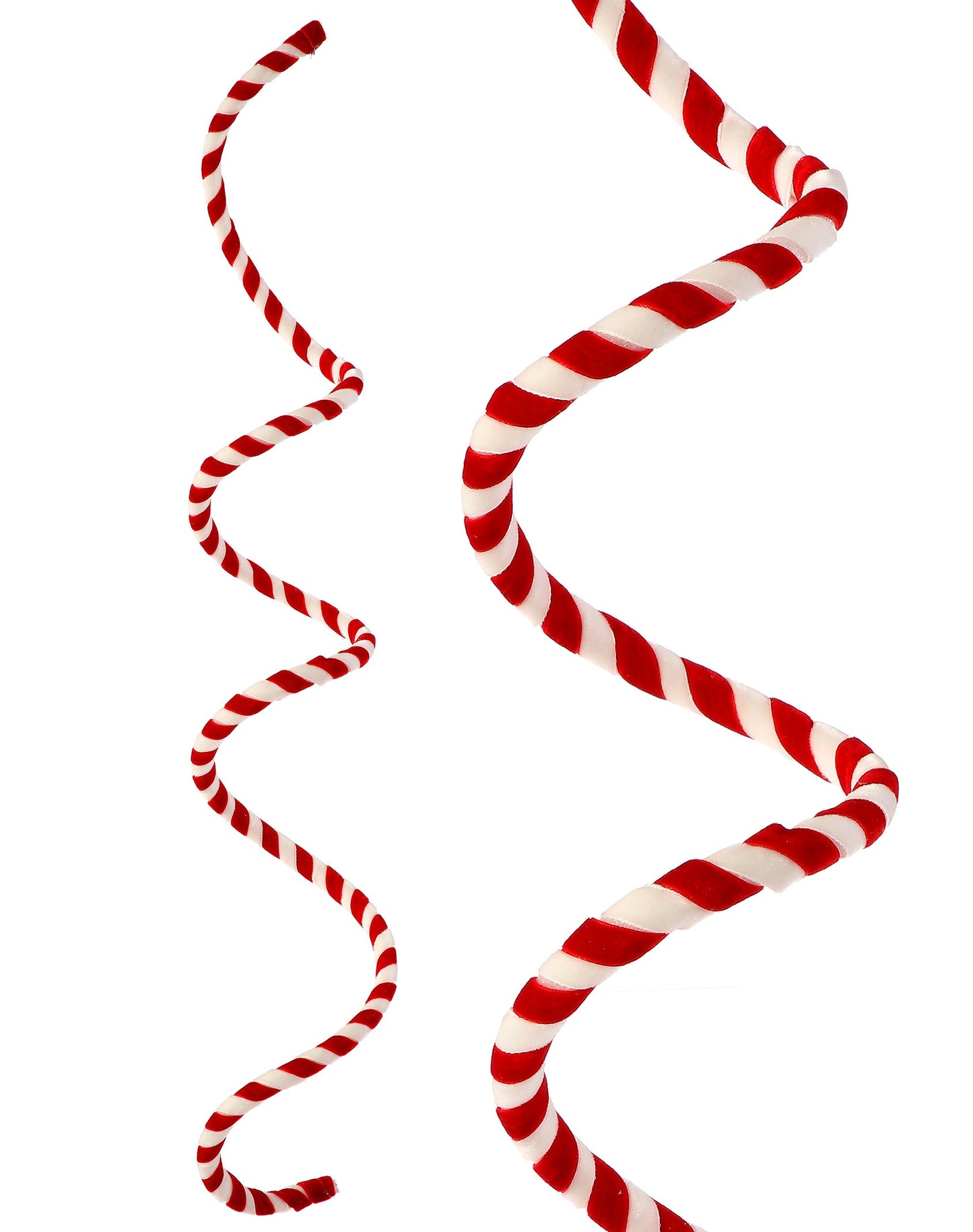 48" WIRED VELVET CANDY CANE ROPE GARLAND - CancreekDesigns