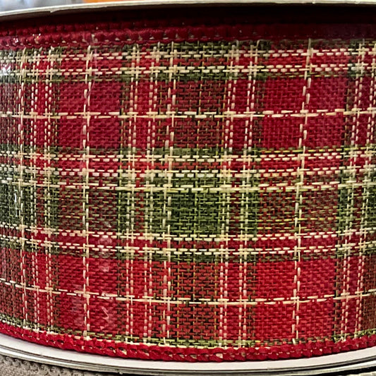 Red/green plaid 2.5” - CancreekDesigns