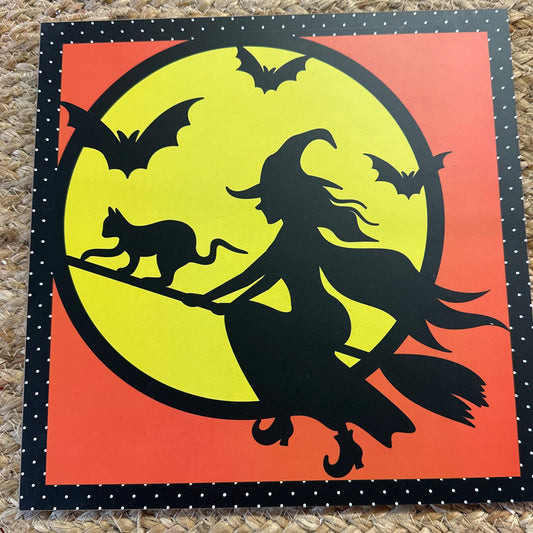 Witch Riding Broom - CancreekDesigns