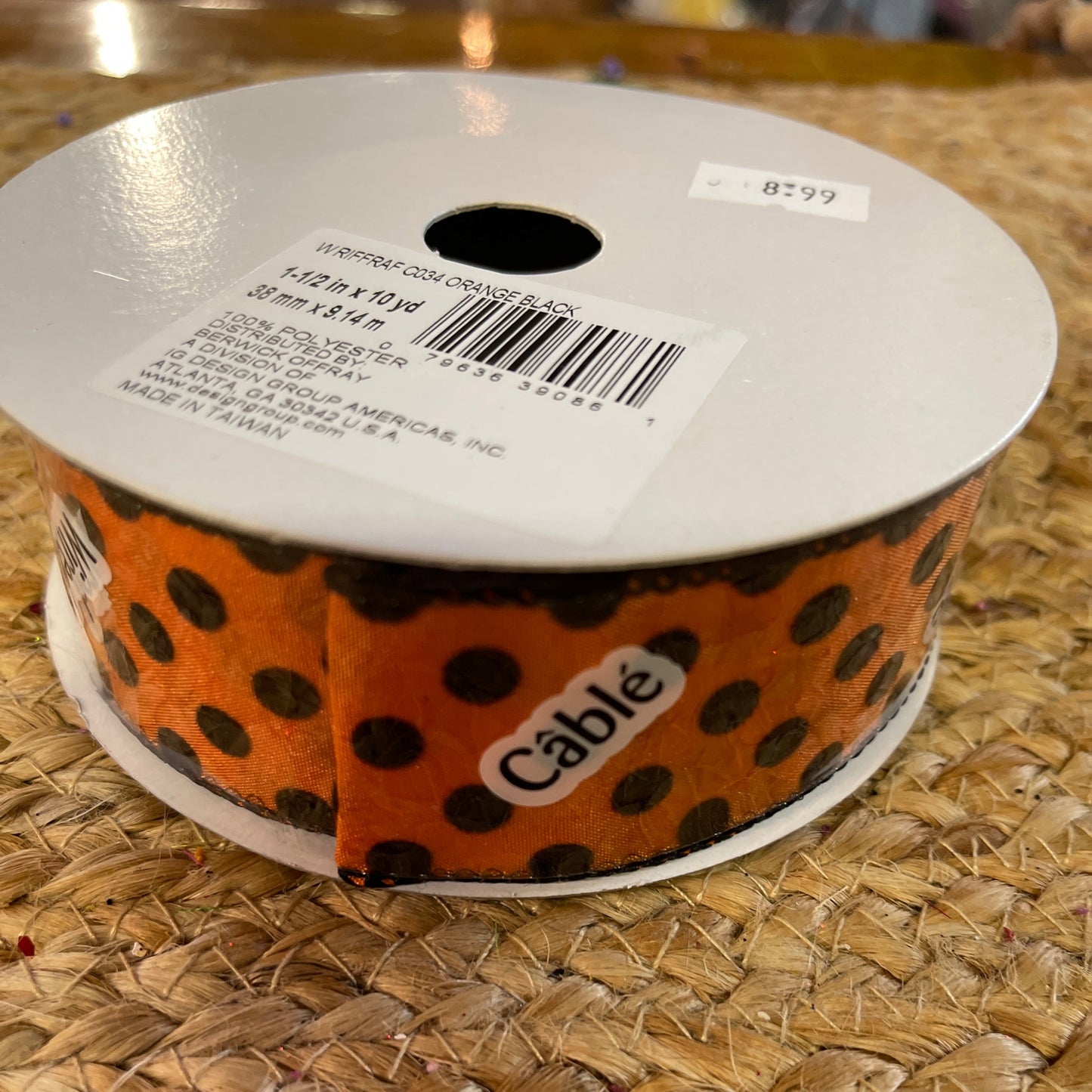 Orange black polka dots - CancreekDesigns