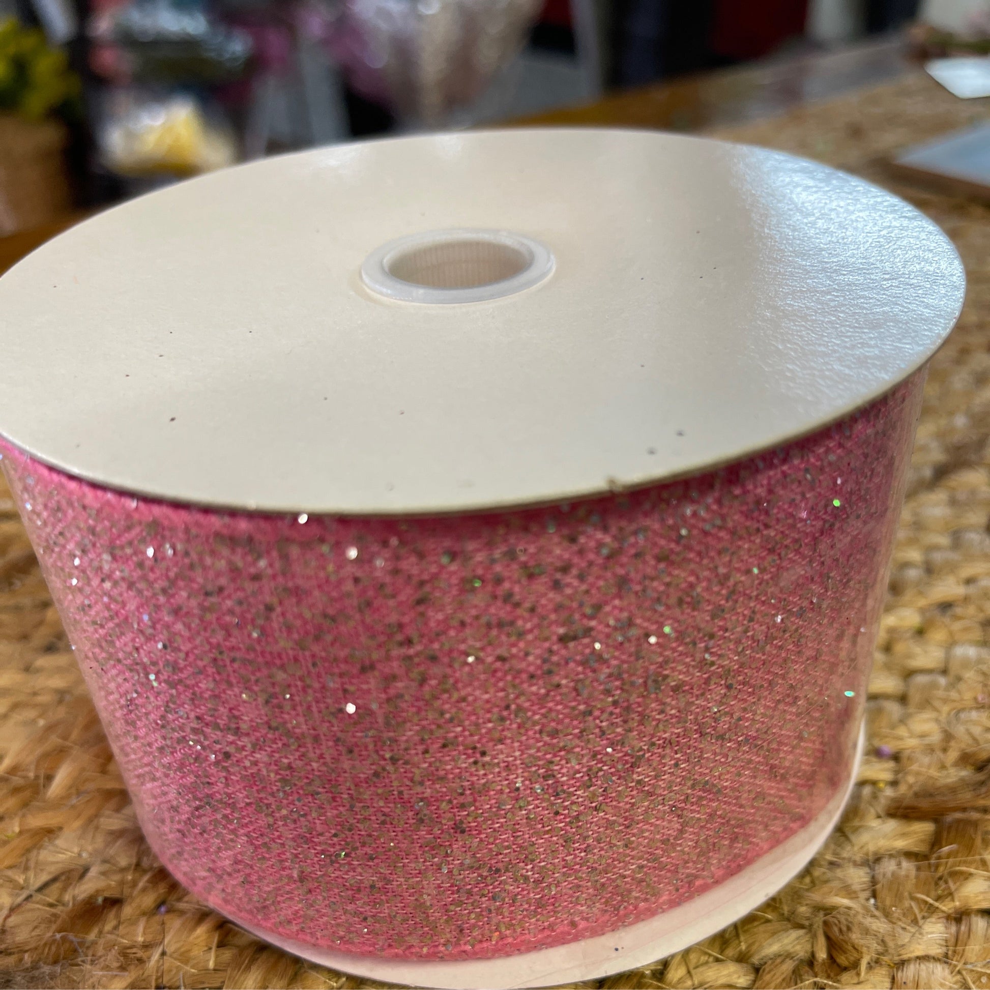 Pink 2.5 sparkling ribbon - CancreekDesigns