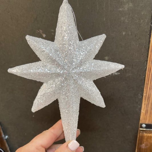 White glitter star - CancreekDesigns