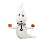 December Diamonds Witchery 18 Ghost with Pumpkin: Halloween Collectible for Haunted Home Decor - CancreekDesigns