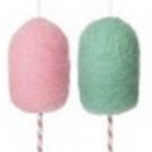 6.5" FELT COTTON CANDY ORNAMENT - CancreekDesigns