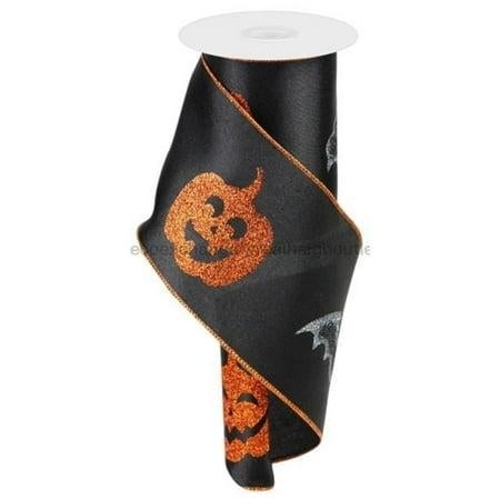 4 x10yd Halloween Images Black/Grey/Orange RG192302 - CancreekDesigns