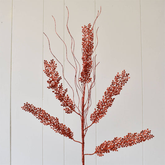 David Christopher's Collection - Delicate Maiden Hair Fern Spray - Red 30.75" - CancreekDesigns