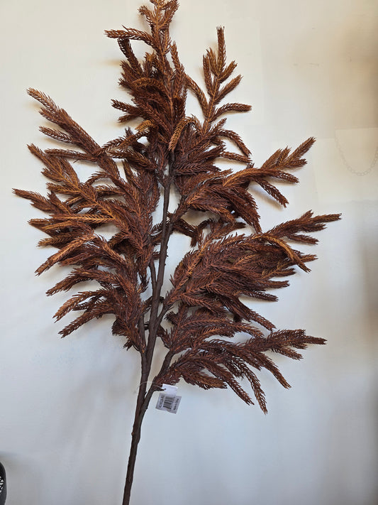 36" Real touch rust norfolk pine stem
