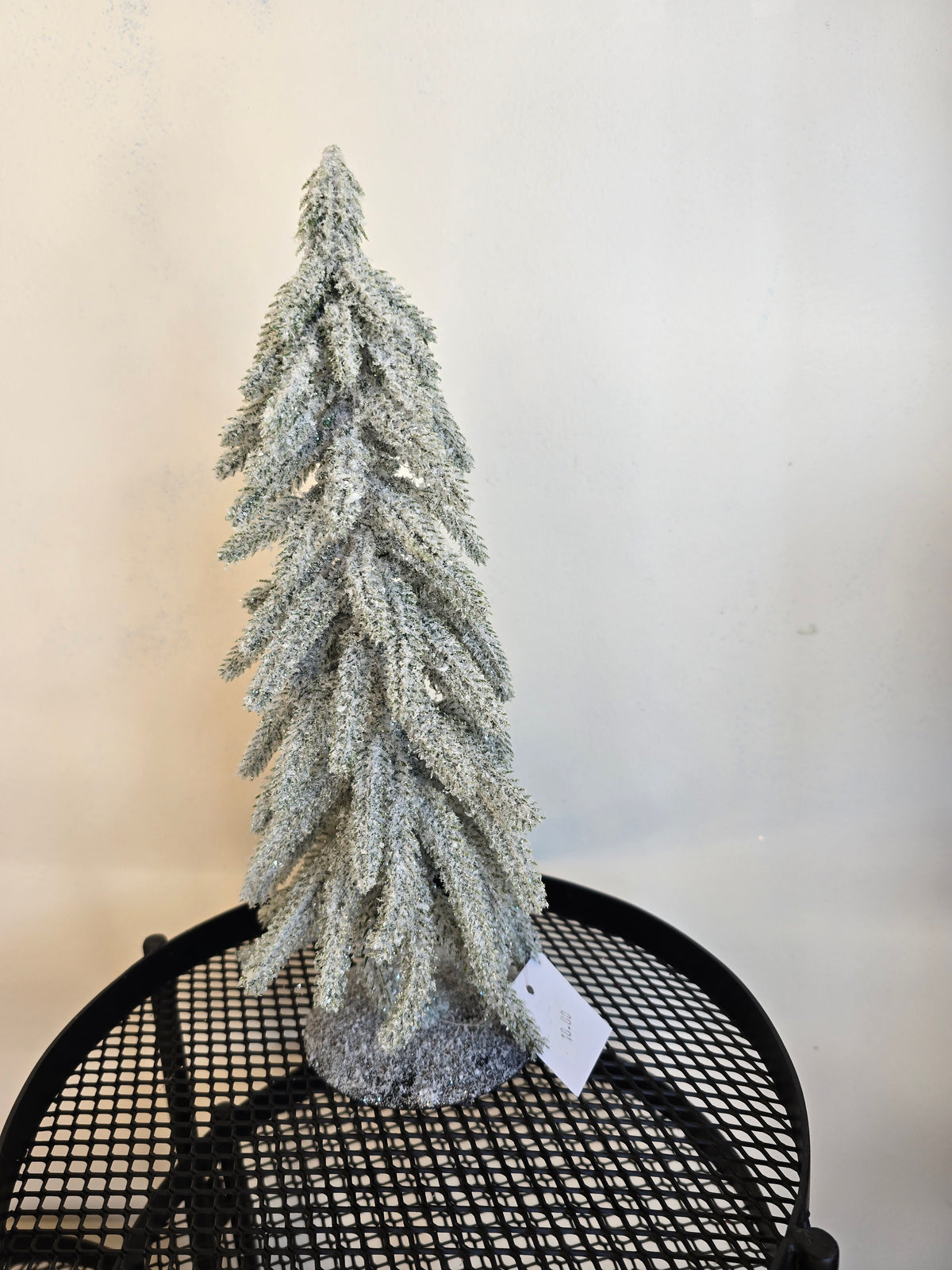 12inH Snow Flocked Mini Twiggy Pine Tree