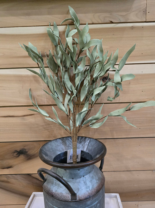 24" Flocked herb leaves Bush/sage.