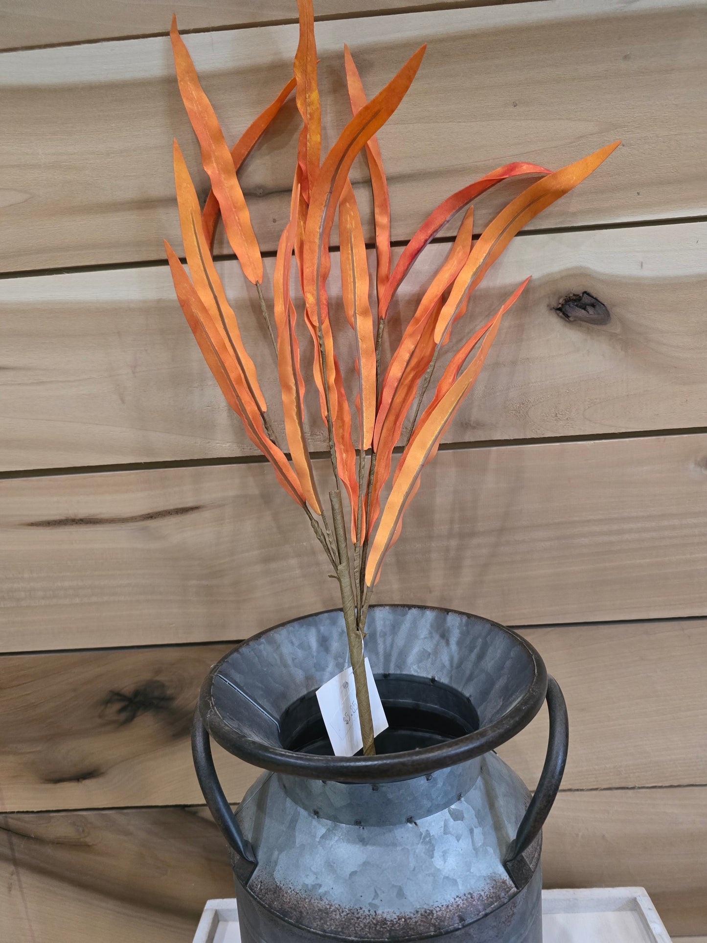 18" Pick foam Willow leaves-orange.